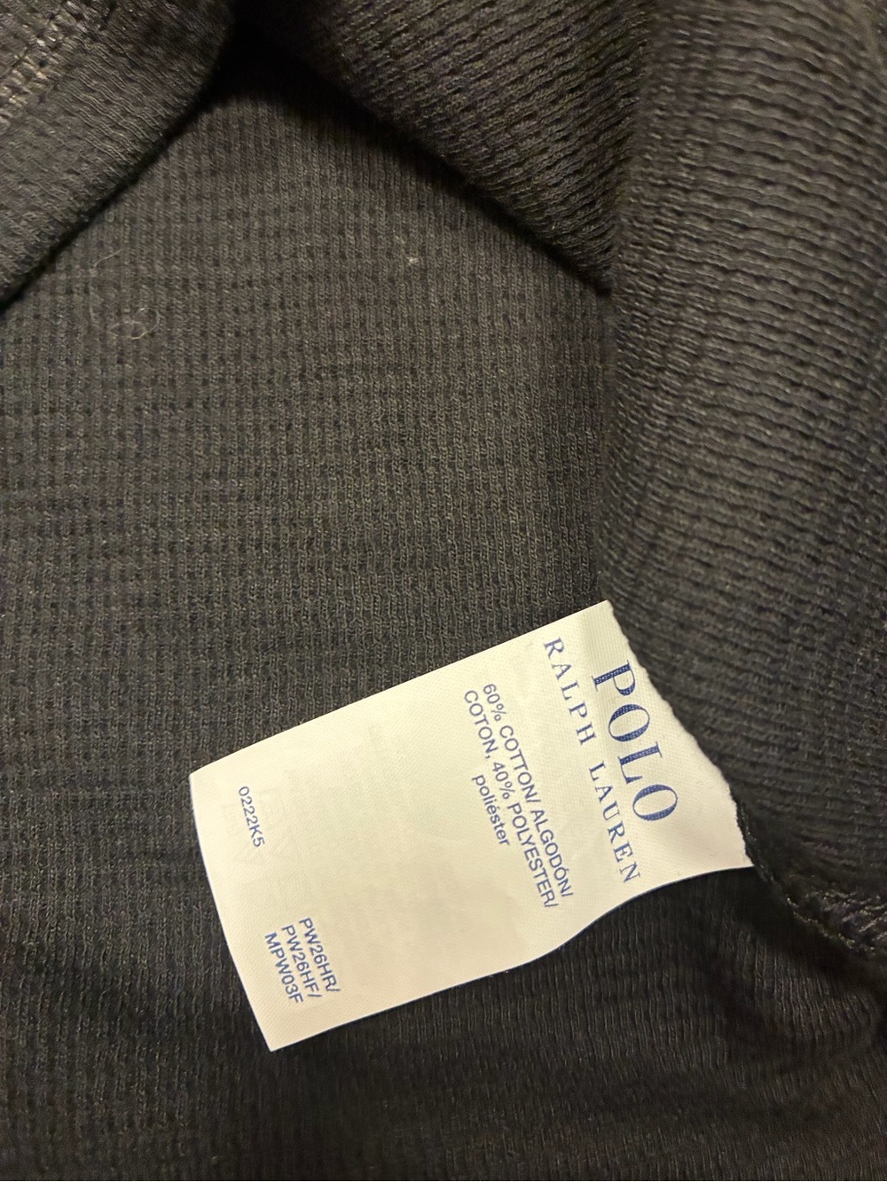 Polo Ralph Lauren Men’s Sleepwear Long Sleeve Bear Embroidered Thermal Top - Picture 7 of 8